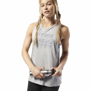 Reebok Studio Muscle Muskelshirt Damen - Grau - DE 962-UVH